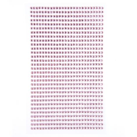 Kryształki samoprzylepne dpCraft 3mm, 806szt, Light Pink