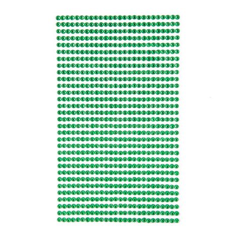 Kryształki samoprzylepne dpCraft 3mm, 806szt, Light Green