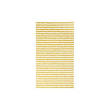 Kryształki samoprzylepne dpCraft 3mm, 806szt, Yellow