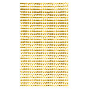 Kryształki samoprzylepne dpCraft 3mm, 806szt, Yellow