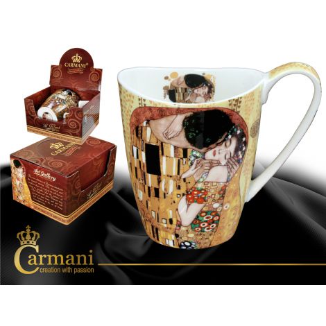 Kubek Vanessa Carmani 400ml - G. Klimt, Pocałunek