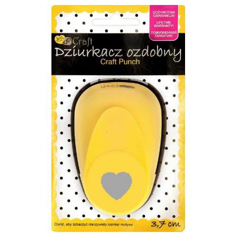 Dziurkacz ozdobny dpCraft 3,7cm Serce Falbanka