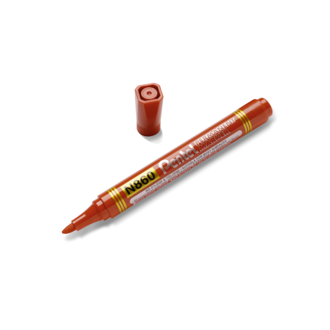 Marker Pentel ze ściętą końcówką, Czerwony - 5