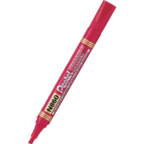 Marker Pentel ze ściętą końcówką, Czerwony