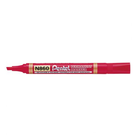Marker Pentel ze ściętą końcówką, Czerwony - 2