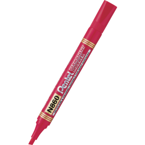 Marker Pentel ze ściętą końcówką, Czerwony