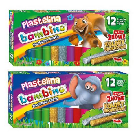 Plastelina Bambino, 12 kolorów
