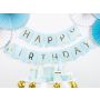 Baner Happy Birthday, 15 x 175 cm, jasny niebieski - 4