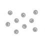 Aplikacje PartyDeco Kwiatek srebrny 10mm, 50szt - 3