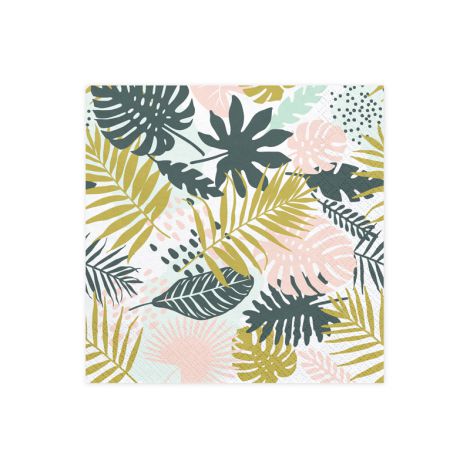 Serwetki Aloha - Liście, 16,5 x 16,5 cm, 20 sztuk
