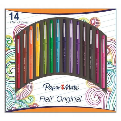 Pisaki PaperMate Flair, 14 kolorów