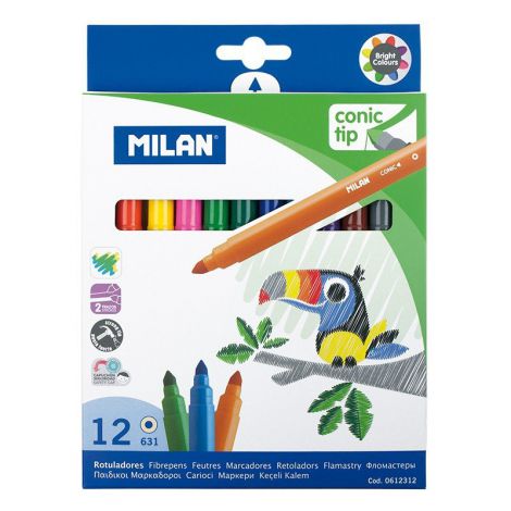 Flamastry Milan Conic 631, 12 kolorów