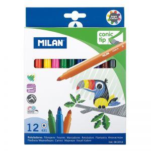 Flamastry Milan Conic 631, 12 kolorów
