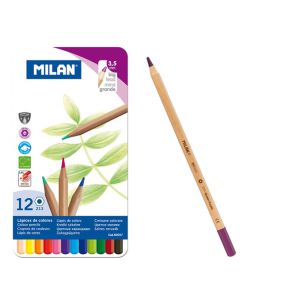 Kredki ołówkowe Milan Big Lead 213 sześciokątne, 12 kolorów