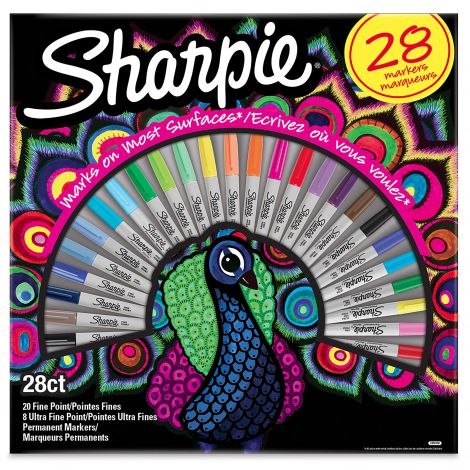 Markery permanentne Sharpie Fine Paw, 20+8 kolorów