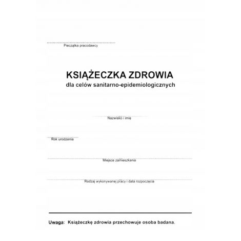 Druk Papirus Książeczka Zdrowia A6