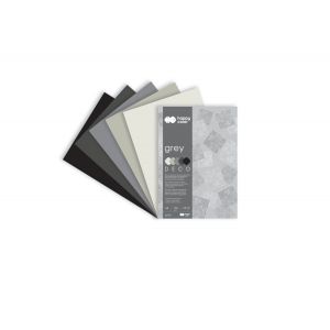 Blok Happy Color Deco Grey A4/20/170g 5 kolorów