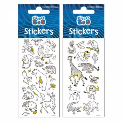 Naklejki do kolorowania StickerBoo Zwierzaki