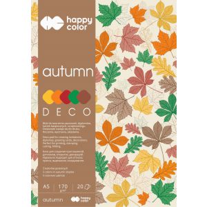 Blok Happy Color Deco Autumn A5/20/170g 5 kolorów