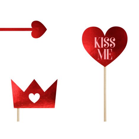 Gadżety do zdjęć Love is in the air, mix wzorów, 7 sztuk - 2