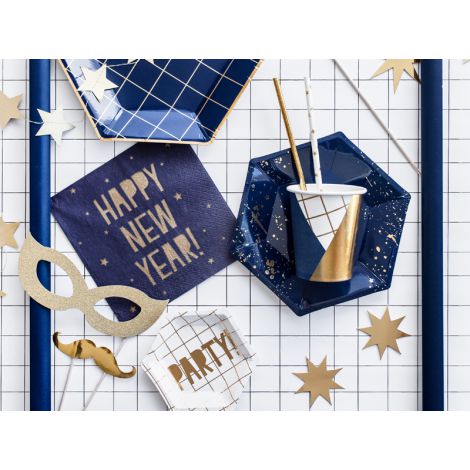 Gadżety do zdjęć Let's Celebrate, mix wzorów, złote, 8 sztuk - 3