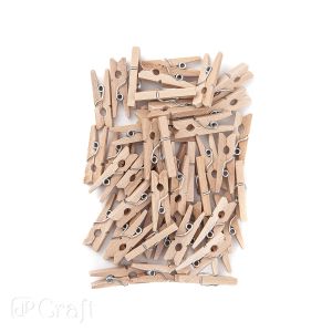 Klamerki drewniane dpCraft 25mm Naturalne, 40szt