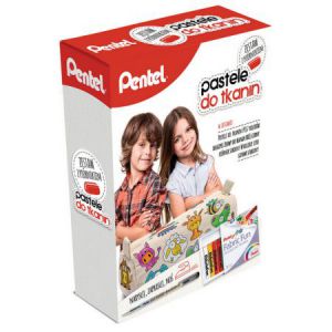Pastele do tkanin Pentel Zestaw z piórnikiem, 7 kolorów