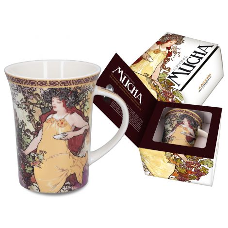 Kubek Carmani 350ml - A. Mucha, Cztery pory roku, Jesień