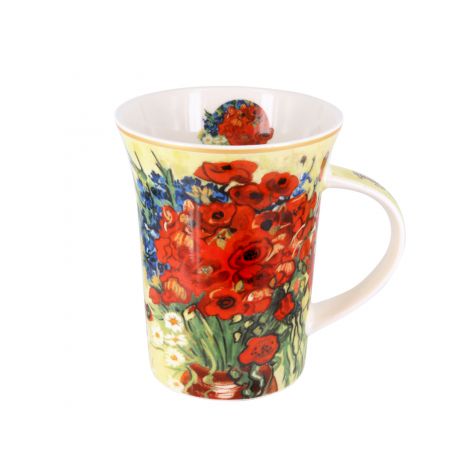 Kubek Carmani 350ml - V. van Gogh, Czerwone maki i stokrotki - 2
