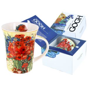 Kubek Carmani 350ml - V. van Gogh, Czerwone maki i stokrotki