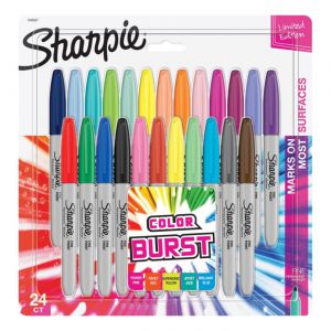 Markery permanentne Sharpie Fine, 24 kolory Color Burst