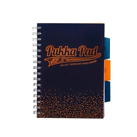Kołozeszyt Pukka Pad Project Book Blush A5/100/80g kratka, granatowy