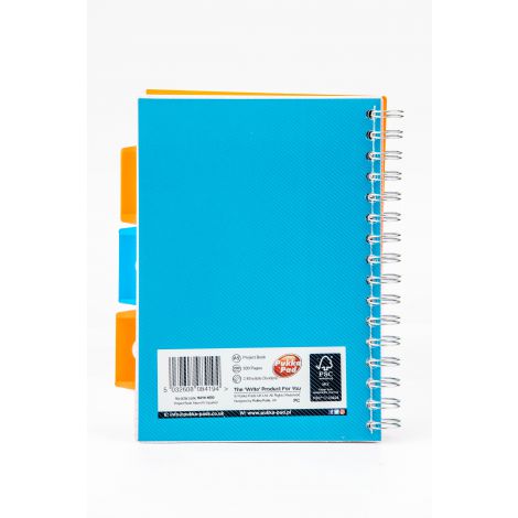 Kołozeszyt Pukka Pad Project Book Neon A5/100/80g kratka, niebieski - 3