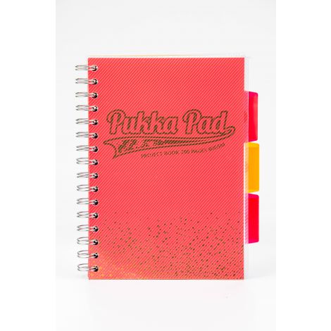Kołozeszyt Pukka Pad Project Book Blush A5/100/80g kratka, koralowy - 2