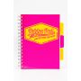 Kołozeszyt Pukka Pad Project Book Neon A5/100/80g kratka, różowy - 3
