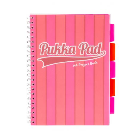 Kołozeszyt Pukka Pad Project Book Vogue A4/100/80g kratka, różowy - 2