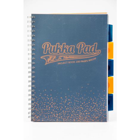 Kołozeszyt Pukka Pad Project Book Blush A4/100/80g kratka, granatowy