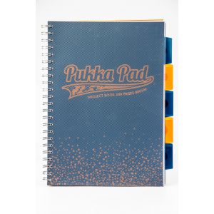 Kołozeszyt Pukka Pad Project Book Blush A4/100/80g kratka, granatowy