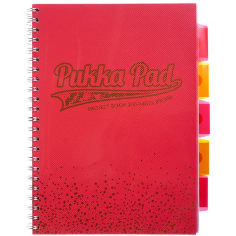 Kołozeszyt Pukka Pad Project Book Blush A4/100/80g kratka, koralowy - 2
