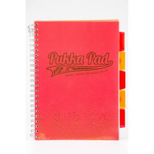 Kołozeszyt Pukka Pad Project Book Blush A4/100/80g kratka, koralowy