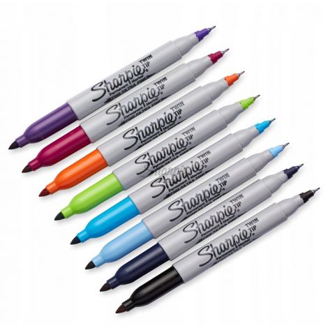 Markery permanentne dwustronne Sharpie Fine & Ultra Fine, 8 kolorów - 2