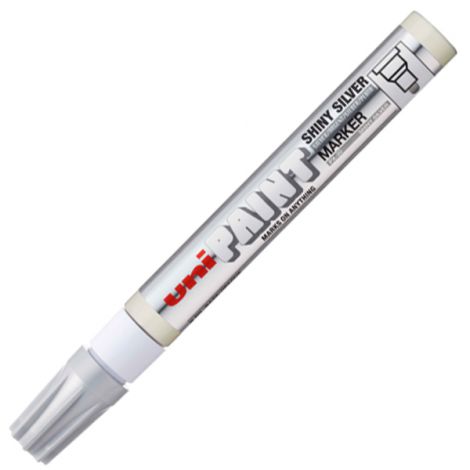 Marker olejowy Uni PX-20, Błyszczący srebrny