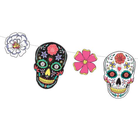 Girlanda Dia de Los Muertos - Maski, 1,2m - 2