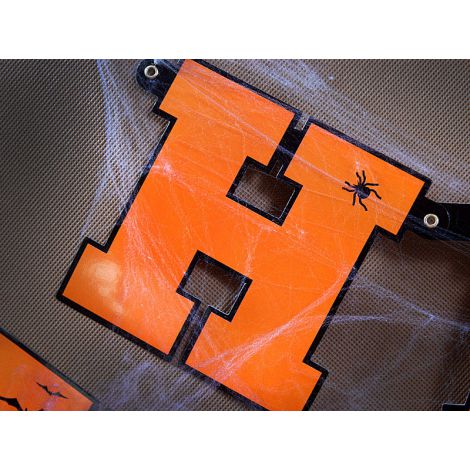 Baner Happy Halloween, 13 x 210cm, pomarańczowy - 4