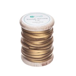 Rzemyk skórzany dpCraft 5m, Złoty