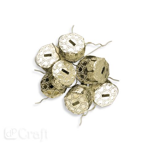 Zawieszki do bombek dpCraft 18mm Złote, 10szt