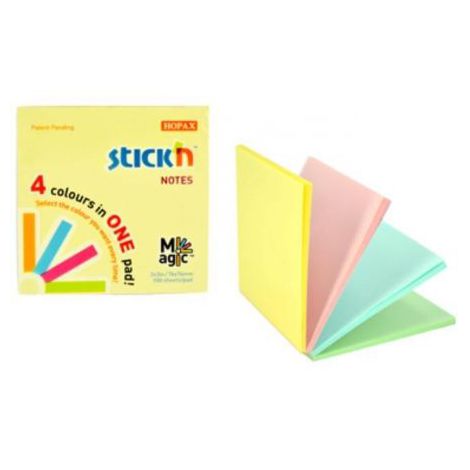 Karteczki samoprzylepne Stick'n 76x76mm, 100szt  pastelowe - 2