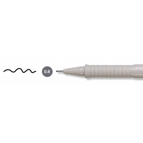 Cienkopis Faber-Castell Ecco Pigment, 0.6mm, czarny - 5