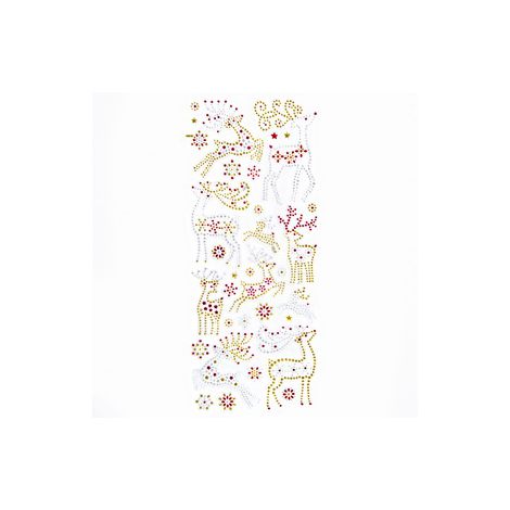 Naklejki dpCraft Brokat Ornamentowe Renifery, 33szt
