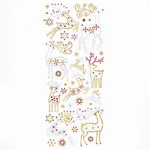 Naklejki dpCraft Brokat Ornamentowe Renifery, 33szt